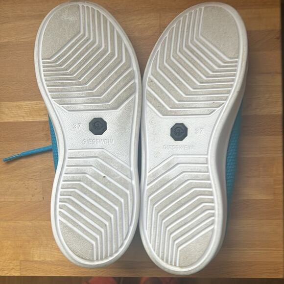 Giesswein Women’s US 6-7 Size 37 | Wool Washable Sneakers Blue/Teal Wool Insoles - Picture 3 of 9